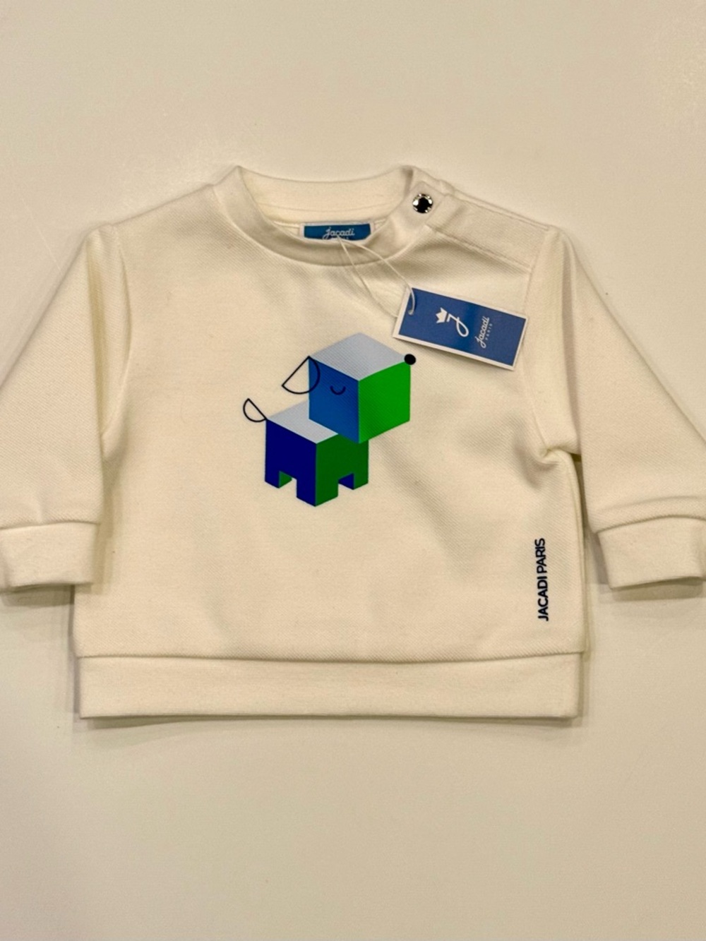 NWT Jacadi Paris Baby Boys Elephant Sweatshirt 6M 67cm French Designer